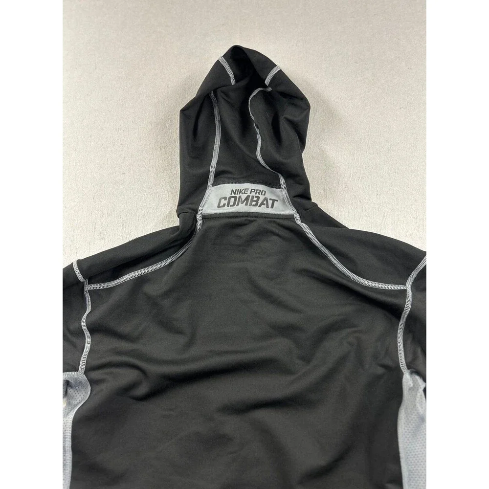 Kids Nike Pro Hyperwarm Dri-Fit Max Black Athletic Hoodie Long Sleeve